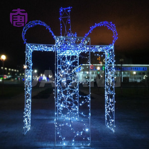 Luces LED Decorativas de Navidad 3D Grandes y Coloridas, con Marco de Hierro IP65, Fácil Instalación, para Interiores y Exteriores, Escultura de Caja de Regalo - Product Image 4