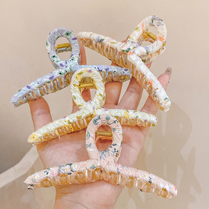 Pinza de Pelo Francesa Elegante con Diseño de Tiburón, Pinza de Plástico Ecológica con Diseño Cruzado Grande para Mujeres y Niñas con Cabello Grueso - Product Image 1