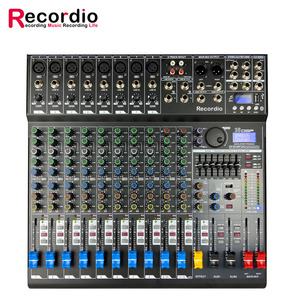 GAX-EF12 Mixer Audio Video Professionale, Console di Mixaggio Digitale a 8 Canali con Alimentazione Phantom 48V - Product Image 1