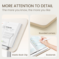 Support de lecture ergonomique pour enfants et étudiants, réglable en hauteur, support de livre en bois pour bureau, support d'ordinateur portable et de tablette réglable en angle