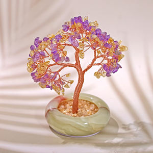 Artigianato in pietra Semi-preziosa con filo di rame a tema Love Feng Shui ornamento - Product Image 5