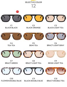 Gafas de Sol de Diseño para Mujer, Logotipo Personalizado, Estilo Aviador, Protección UV400, Montura Completa, Forma Ovalada, Última Moda - Product Image 6