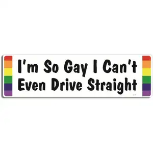 Komik ben çok eşcinsel mıknatıs çıkartmaları tampon çıkartması ve kapı manyetik etiket otomobil araç kamyon için