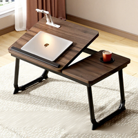 Escritorio Plegable de Madera para Computadora Portátil/Tablet, Mesa de Estudio Pequeña para Dormitorio de Estudiantes