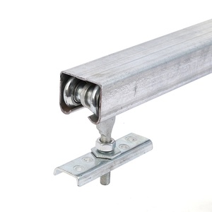 Rail de suspension pour <span class=keywords><strong>porte</strong></span> <span class=keywords><strong>coulissante</strong></span> industrielle en acier, rail de guidage robuste pour <span class=keywords><strong>porte</strong></span> de garage, <span class=keywords><strong>chariot</strong></span> à roulettes - Product Image 2