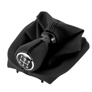Couvercle de pommeau de levier de vitesse pour Peugeot, en cuir noir avec surpiqûres, protection anti-poussière pour remplacement et réparation - Product Image 2