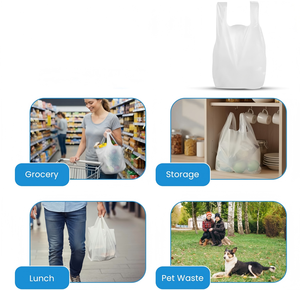 Green Recyclable LDPE Vest Trash <b>Bags</b> - <b>20L</b> Biodegradable Garbage <b>Bags</b> - Product Image 5