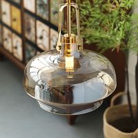 Luminaire suspendu en verre nordique moderne, lampe de plafond créative en fer, éclairage décoratif de style mid-century pour restaurant, bar, hôtel