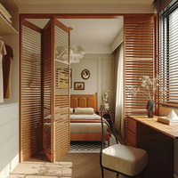 Porte pliante à persiennes composite moderne et minimaliste pour chambres et salles de bain ; Stores de fenêtre ; Protection de la vie privée