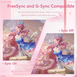Nhà máy nóng bán Hồng 27 inch chơi game Màn hình 2K 1440p 165Hz PC Hiển thị Máy tính để bàn máy tính màn hình LED cho chơi game/văn phòng kinh doanh - Product Image 4