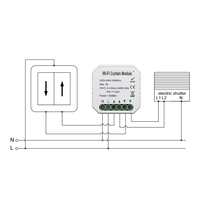 Interrupteur mural intelligent universel pour la maison connectée Tuya WiFi RF, télécommande pour rideaux, stores, volets roulants et porte de garage