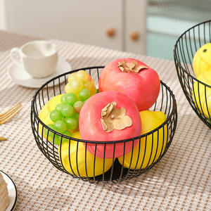 Corbeille à fruits créative en fer forgé, classique et portable, pour salon, plateau de rangement pour collations et bonbons, style tendance - Product Image 4