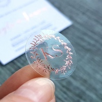 Etiqueta Adhesiva de PVC Personalizada, Impermeable, Pequeña, con Código de Barras, Impresión Transparente en Rollo, Estampado en Caliente