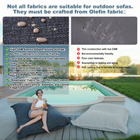 Olefin-Stoff Wasserdichter Schwimmender Pool-Sitzsack-Lounger Luxuriöse Outdoor-Sonnenliege Pool-Float