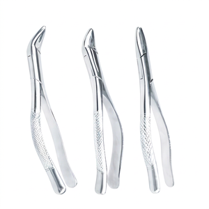 Pinces d'extraction dentaire en acier inoxydable, pinces chirurgicales à poignée ergonomique pour hôpital, clinique, chirurgie buccale, fournisseur en gros - Product Image 1