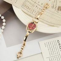 Jam Tangan Wanita Elegan Mini Dial dengan Tali Paduan Logam Berbagai Warna, Jam Tangan Fashion Wanita yang Ramping