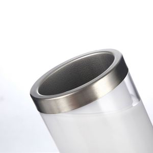 Vaso Simple de Doble Capa de Acero Inoxidable 304 con Diseño Recto Transparente para Agua Fría, Ideal para Regalo - Product Image 4