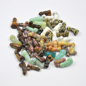 Ornamenti in Cristallo Naturale Semi-Prezioso all'Ingrosso, Mini Pietre Curative da 1 Pollice, Dildo Intagliato a Forma di Pene, Decorazione per la Casa - Product Image 3
