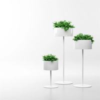 Pots de fleurs décoratifs durables de grande taille en métal pour la décoration de la maison et du bureau