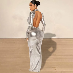 WgセクシーバックレススキンタイトドレスレディースTシャツ - Product Image 1