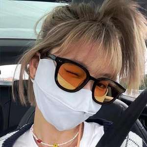 Новые корейские модные черные оправы желтые ретро солнцезащитные очки мужские и женские сети красный с таким же УФ оптом - Product Image 5