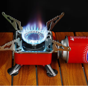 Ultralichte Kampeerkachel Draagbare <span class=keywords><strong>Mini</strong></span> Outdoor Opvouwbare Metalen <span class=keywords><strong>Camping</strong></span> Gasfornuis Winddichte Oven Brander Backpacken Wandelen - Product Image 3