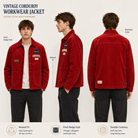 Vestes d'extérieur décontractées pour hommes, style streetwear, avec logo brodé personnalisé, col rabattable, vintage, respirantes, hiver, poches, ODM OEM