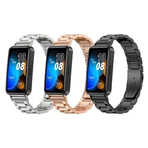 Rắn thép không gỉ kim loại vòng đeo tay dây đeo cho Huawei ban nhạc đồng hồ 8 7 thông minh cổ tay Watchband cho Huawei