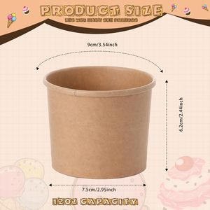 Personalización de Envases de Papel para Helado, Yogurt Congelado y Gelato en Múltiples Tamaños de 4oz a 32oz, con Tapa y Tapa de Domo - Product Image 5