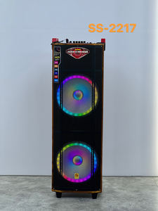 Meilleur prix SS-2217 Enceintes portables doubles de 12 pouces, système de cinéma maison Hi-Fi, enceinte karaoké avec micro - Product Image 6