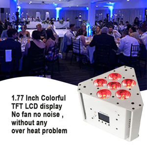 Igreslite 6*18W nhỏ gọn dẫn uplights với DMX512 kiểm soát pin-Powered giàn tam giác cho tiệc cưới tự chọn & bên mệnh ánh sáng - Product Image 3