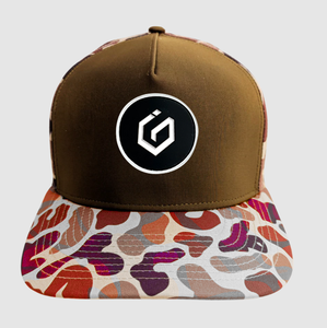 Gorra de béisbol impermeable personalizada de 5 paneles con estampado de camuflaje, logotipo de parche 3D de PVC/goma, orificios transpirables con láser, gorras deportivas de golf con cuerda. - Product Image 1
