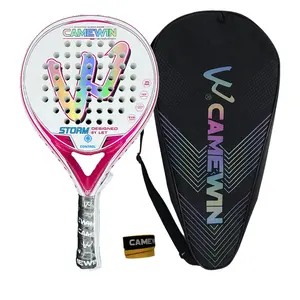 2024 Camewin Padel Racket Tennis Carbon Fiber Soft EVA Face Tennis Paddle Racquet Racket with Padle Bag Cover With Free Gift New