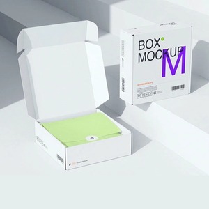 Markdown Sale Square Packing Kraft Paper Gift Box Package Tear Away Strip Craft Paper Display <b>Boxes</b> Flip <b>Photo</b> Box - Product Image 1