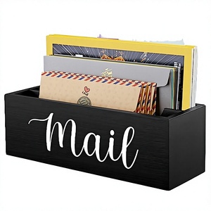 Caja de Almacenamiento de Madera Sheeraz International Mail, Caja Organizadora Multiusos para Documentos, para Uso en el Hogar y la Oficina - Product Image 3