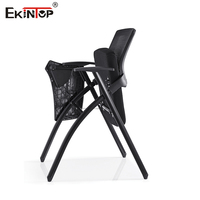 Chaise de bureau empilable Ekintop avec tablette d'écriture, idéale pour les étudiants et la formation – Échantillon gratuit