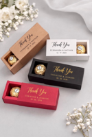 Boîtes à chocolat de luxe personnalisées avec logo, boîte à tiroir, boîte à allumettes, boîte cadeau dorée pour mariage et fête, emballage produit avec logo