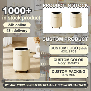 Uforu Bote de basura Thiết kế Hiện Đại Đồ gia dụng phòng ngủ nhà bếp bin Nhựa thùng rác có thể Con lăn - Product Image 2