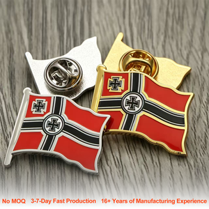 Épingles de revers personnalisées en métal époxy avec drapeau national, croix prussienne, drapeau de la Pologne, badges émaillés pour la vente en gros - Product Image 1