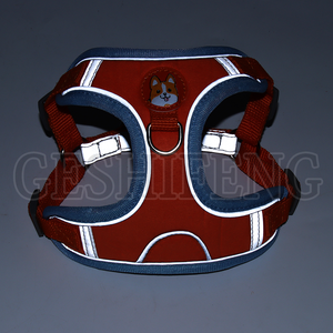 Collari per guinzaglio per cani in pelle scamosciata con Logo personalizzato in rete traspirante Pet No Pull pettorina per cani regolabile Set di imbracature per cani a buon mercato - Product Image 4