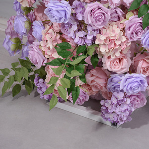 Arco Decorativo Personalizado L253 con Base de Cuerno de <span class=keywords><strong>Vaca</strong></span> en Morado y Blanco, con Flores para Bodas, Eventos, Propuestas y Celebraciones - Product Image 6