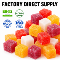 Bonbons Gommeux Cube Saveur Fruits Sucrés-Aigres Halal Vente en Gros Personnalisée OEM Marque Privée TIK TOK Sac en Vrac