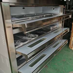 Thương mại điện lò nướng bánh pizza với hơi nước chức năng 3 boong 12 khay cho bánh đá ứng dụng - Product Image 5