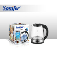 Sonifer SF-2132 vente en gros d'appareils de cuisine 1500w transparent grande capacité 1.8 litres bouilloire électrique bouilloire en verre