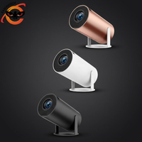 Projecteur intelligent avec support intégré rotatif à 180 degrés, décodage 4K natif 720p, WiFi 6, montage au plafond, 45 Beamer, non portable
