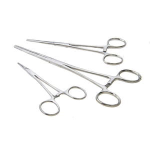 Pinces hémostatiques auto-bloquantes droites et courbées, en acier inoxydable, manuelles, de haute qualité, Classe I, Odontomed, ensemble d'instruments CE - Product Image 1