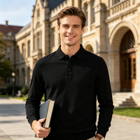 Polo à manches longues pour homme et femme, décontracté, uniforme de travail, broderie de logo personnalisé, vente en gros, commande en gros, haute qualité
