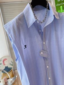 <span class=keywords><strong>Camicia</strong></span> da <span class=keywords><strong>Donna</strong></span> Estiva 2026 Nuova Collezione, Design a Righe Senza Maniche, Vestibilità Ampia, per il Commercio all'Ingrosso - Product Image 4