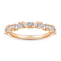 MuShan Sieraden 925 Sterling Zilveren Ringen Bands Verlovingsring 5A Zirconia Haar Valentijnsdag Vrouwen Cadeau