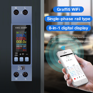 KWS-303 Tuya WiFi Monophasé Contrôle par APP 8-en-1 85-290V 40A Compteur de Tension et de Courant Électrique Smart Life KWS-303WF A673 - Product Image 6